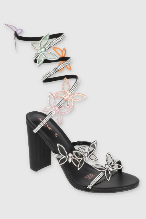 Tacón Mariposas Brillos