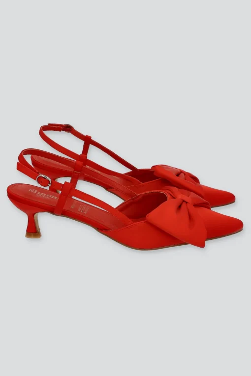 Tacón moño slingback