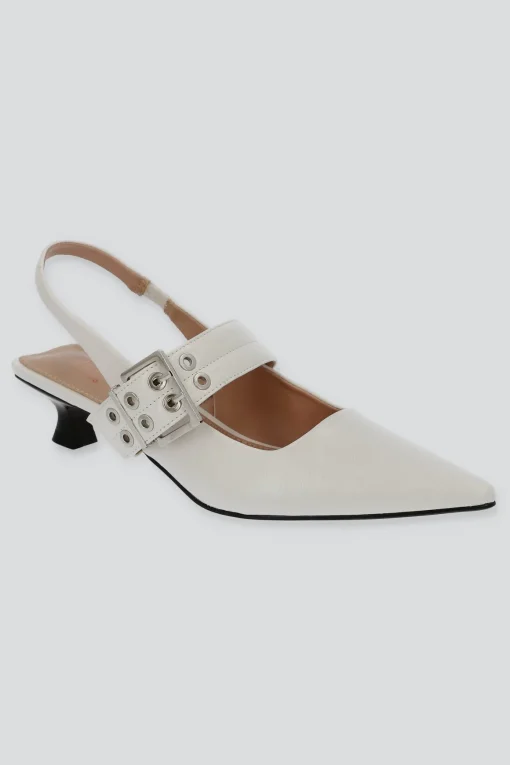 Tacón puntal kitten slingback hebilla