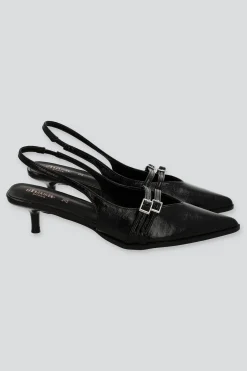 Tacón puntl kitten slingback hebilla mini