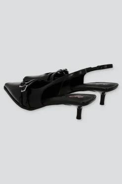 Tacón puntl kitten slingback hebilla mini