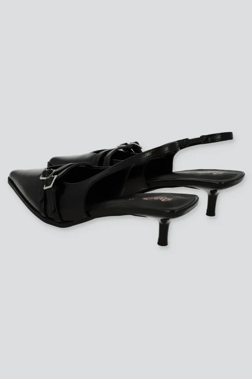 Tacón puntl kitten slingback hebilla mini