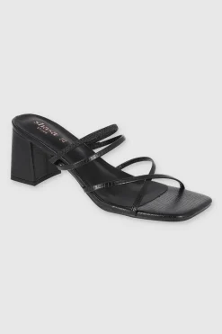 Tacón tiras delgadas croco mini