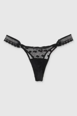 Tanga mesh aros encaje lateral