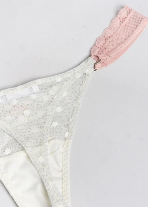 Tanga mesh aros encaje lateral