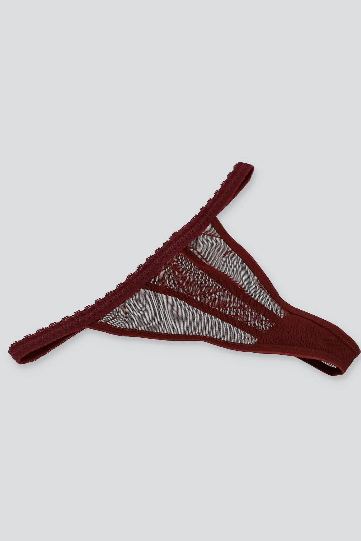 Tanga mesh liso encaje