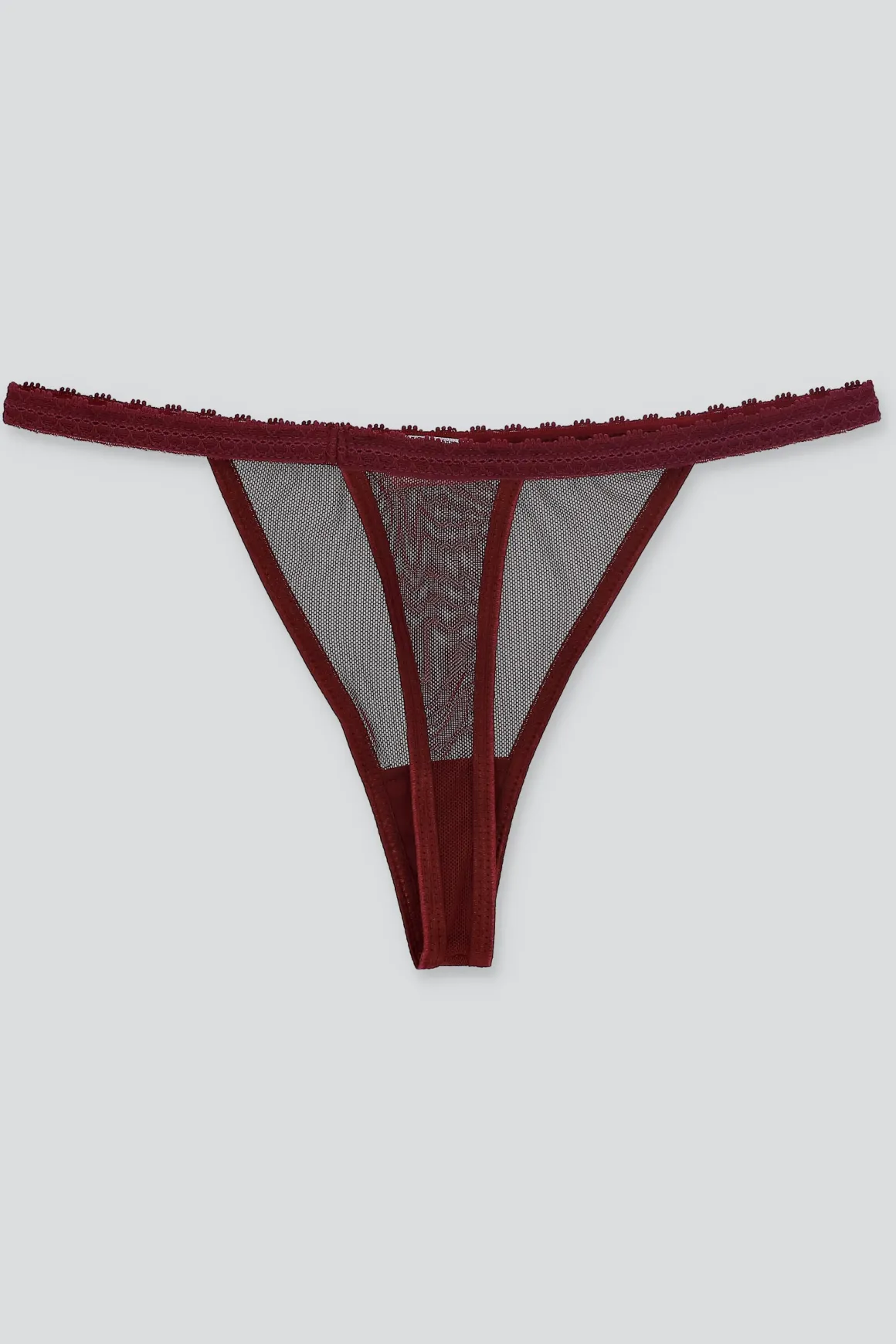 Tanga mesh liso encaje