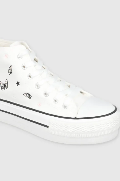 Tenis canvas mini mariposas