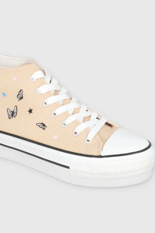 Tenis canvas mini mariposas