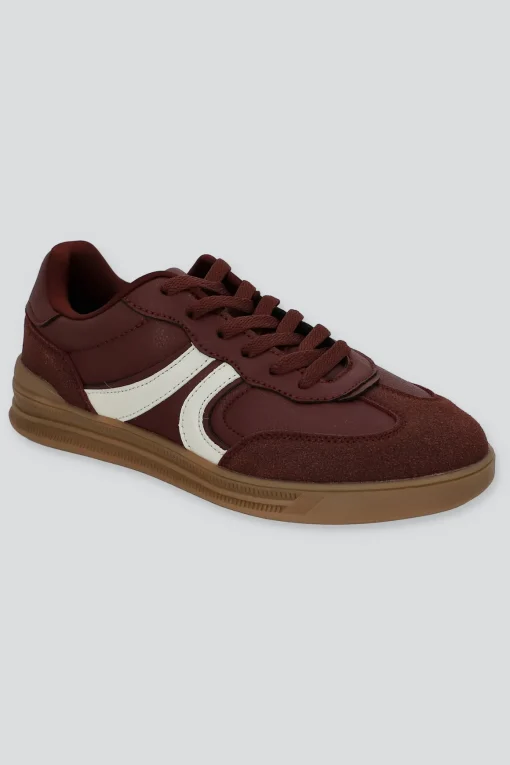 Tenis casual contraste materiales lineas