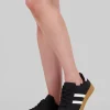 Tenis casual rayas punta suede