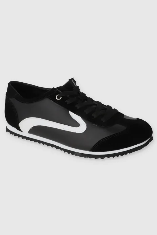 Tenis casual redondeado suede