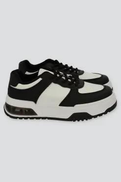 Tenis retro bicolor suela ancha