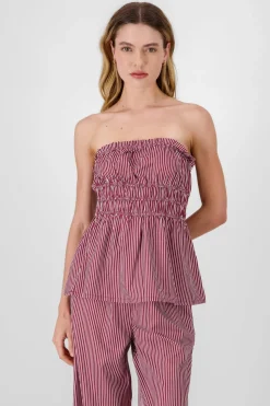 Top bandeau rayas