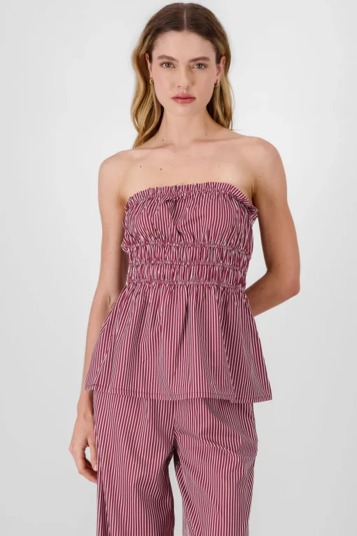Top bandeau rayas