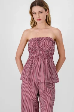 Top bandeau rayas