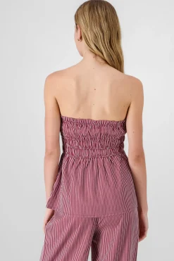 Top bandeau rayas