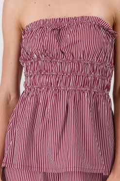 Top bandeau rayas