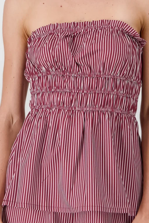 Top bandeau rayas