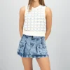 Top bicolor tejido crochet