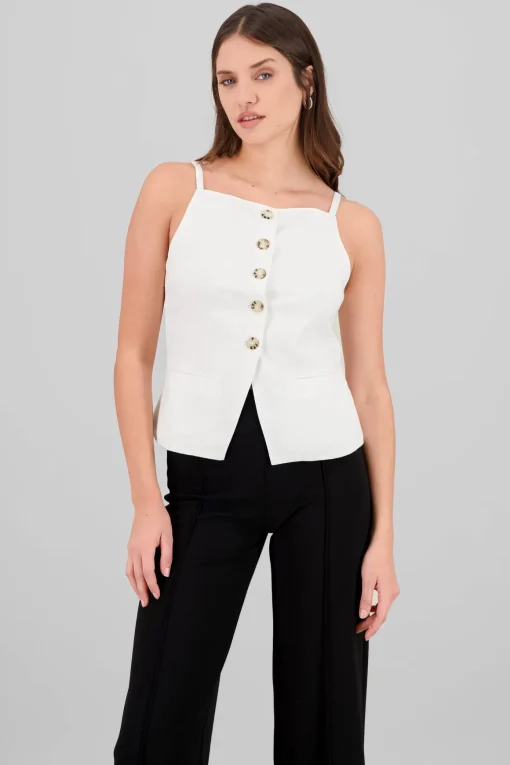 Top botones liso