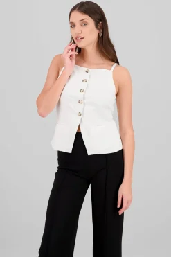 Top botones liso