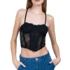 Top corset encaje mesh