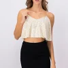 Top crop brillos tirantes