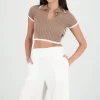 Top cuello polo cadena