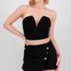 Top de mesh con escote y varilla