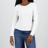 Top manga larga liso seamless