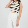 Top polo rayas tejido ligero
