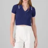 Top polo tejido contraste color Hypsters
