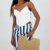 Top popelina tipo corset encaje
