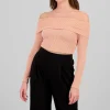 Top Sin Hombros Textura Rib