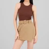 Top sin manga cuello redondo rib