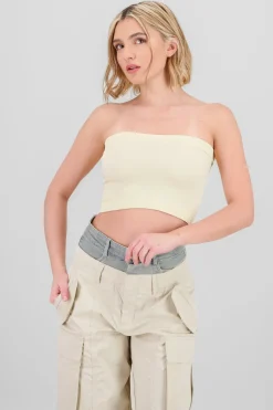 Top strapless liso