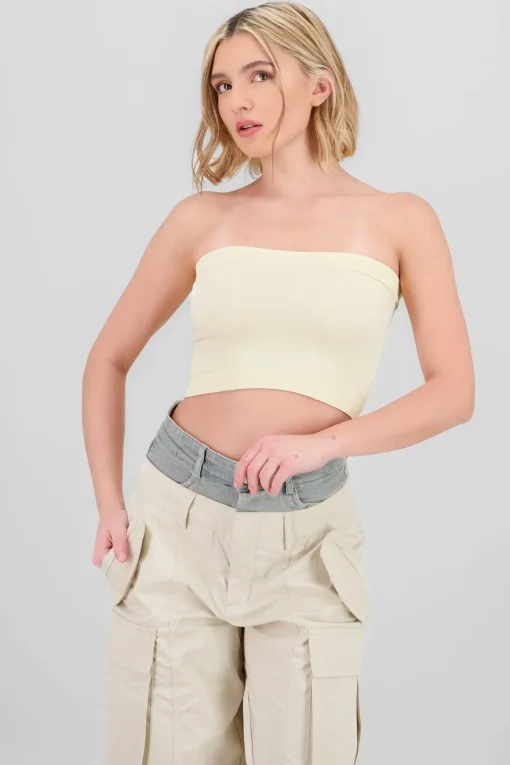 Top strapless liso