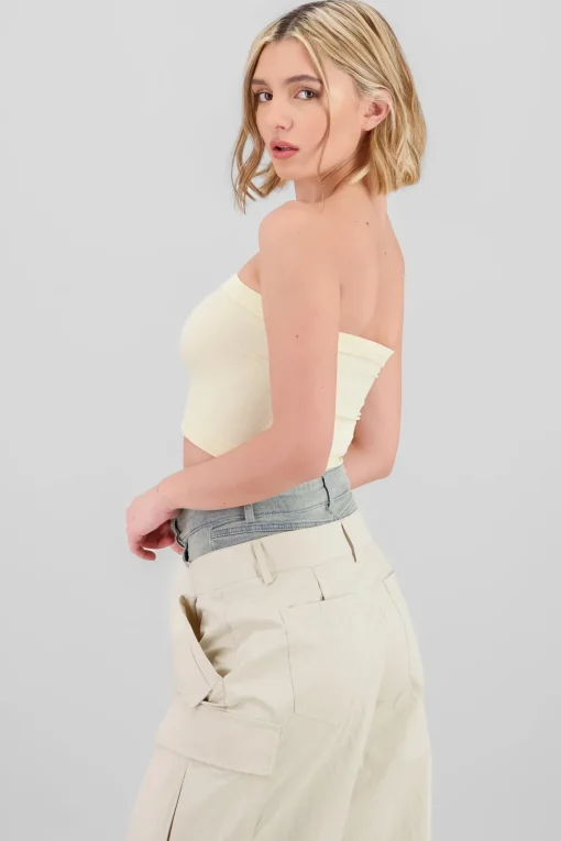 Top strapless liso