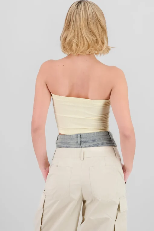 Top strapless liso