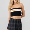 Top strapless rayas