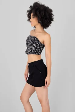 Top strapples bordado