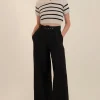 Top tejido cuello polo rayas
