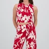 Top textura flores tropicales