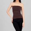 Top tubo abertura lurex