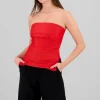 Top tubo con dobles escote