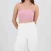 Top Tubo Elástico Acanalado