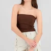 Top Tubo Strapless Drapeado