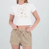 T-shirt manga corta estampado de conchas