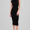 Vestido drapeado sin mangas